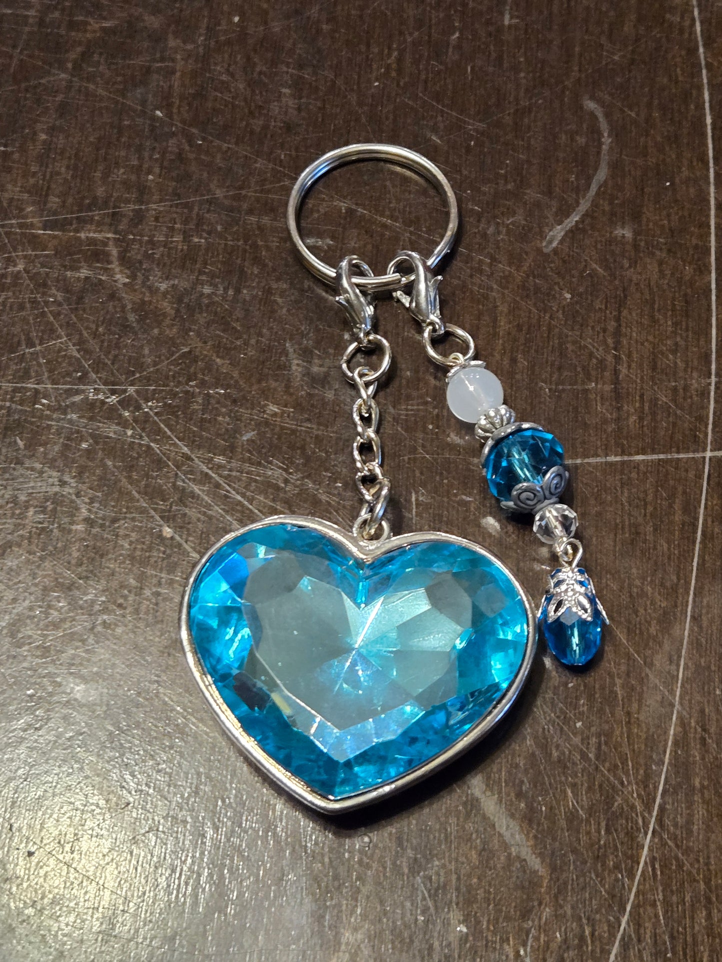 Blue Heart Keychain